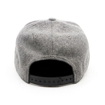 Casquette bavaroise Servus snapback feutre gris clair 4