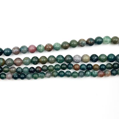 Row Indian agate 6 mm