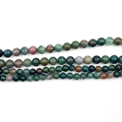 Row Indian agate 8 mm