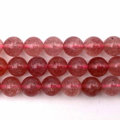 Strawberry quartz row 6 mm