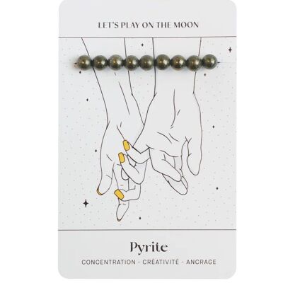 Bracciale di pirite Creatività e concentrazione – Litoterapia con pietre naturali