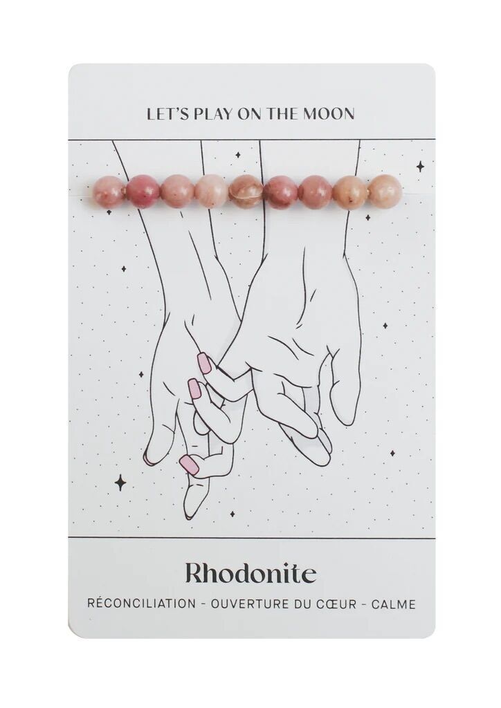 Rhodonit-Armband Emotionale Erholung – Naturstein-Lithotherapie