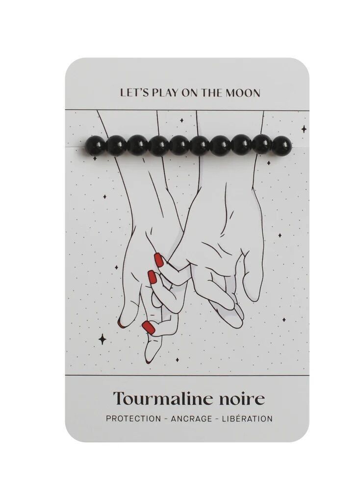 Protezione e ancoraggio del braccialetto in tormalina nera – Litoterapia con pietre naturali