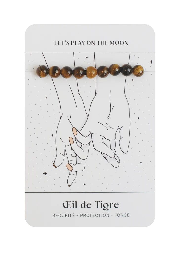 Bracciale di protezione dell'occhio di tigre – Litoterapia con pietre naturali