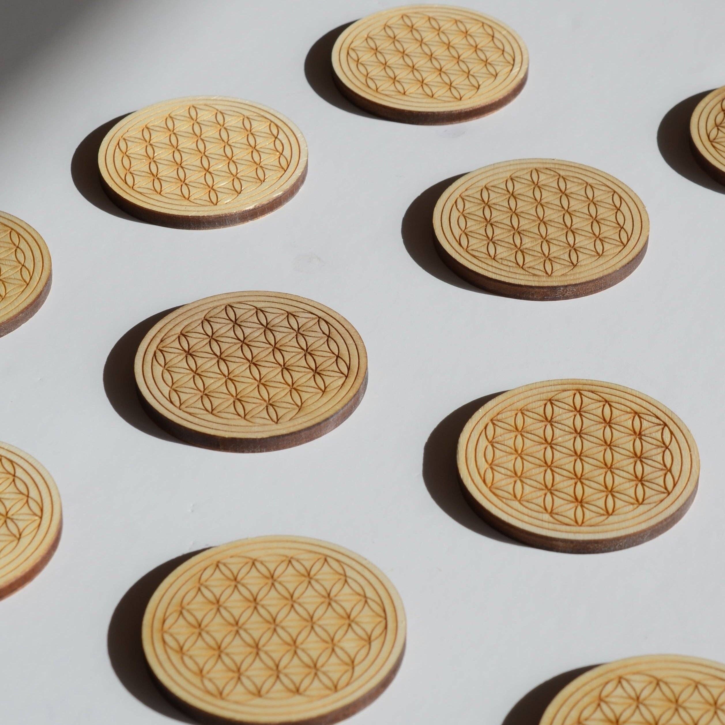 Fiore della Vita 6 cm in Legno – Armonizzazione ed Energia Positiva