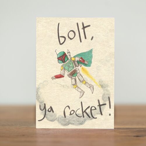 bolt, ya rocket - card (Scottish)