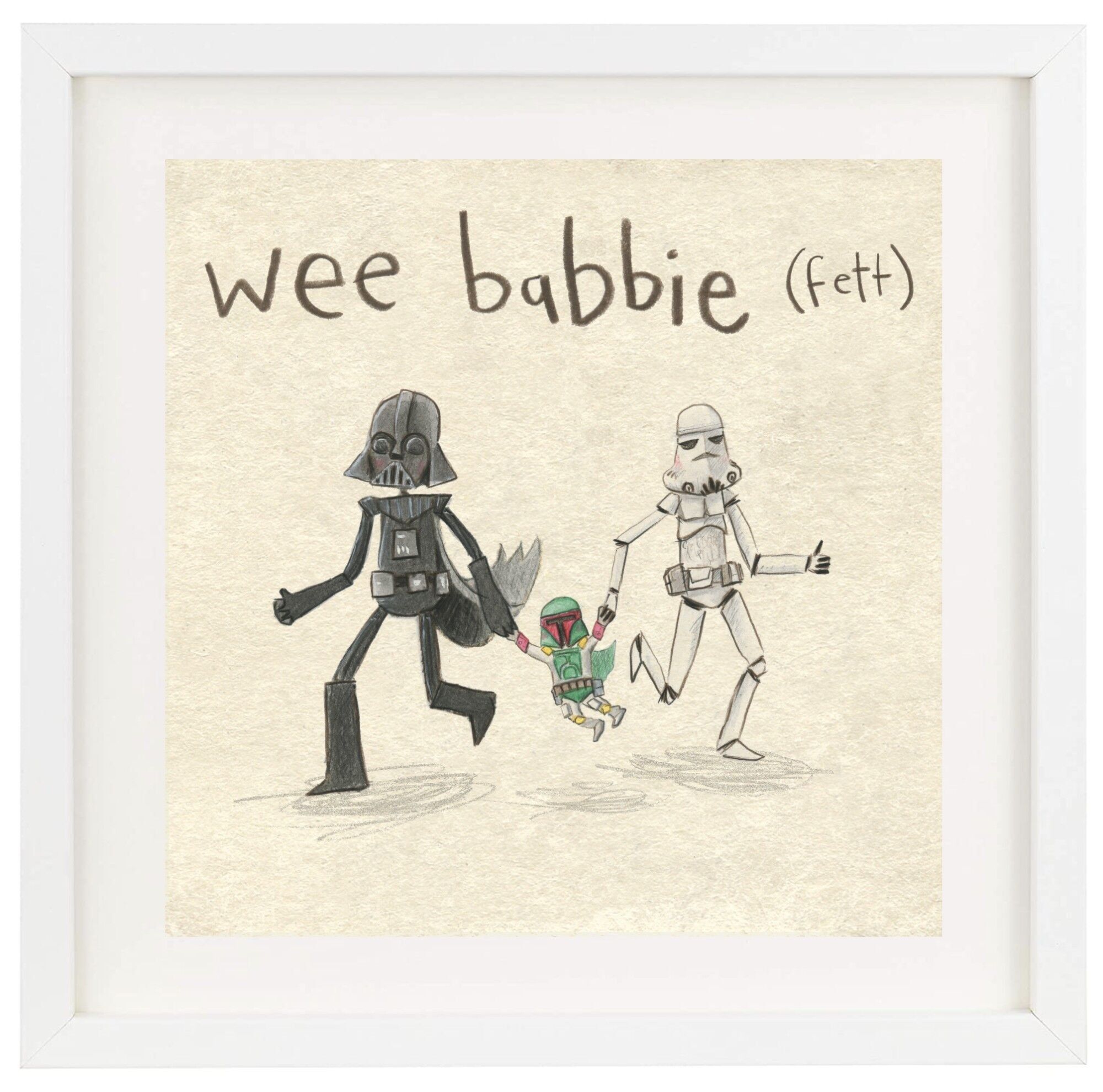 wee babbie fett - stampa (scozzese)