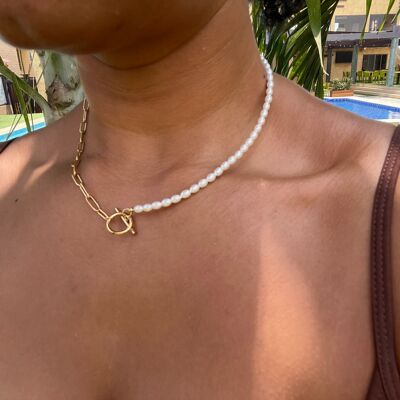 Collar Perlas de Amor en Oro