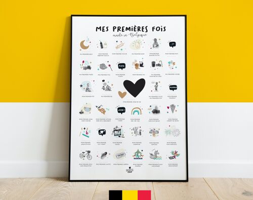 Affiche MES PREMIÈRES FOIS Made in BELGIQUE