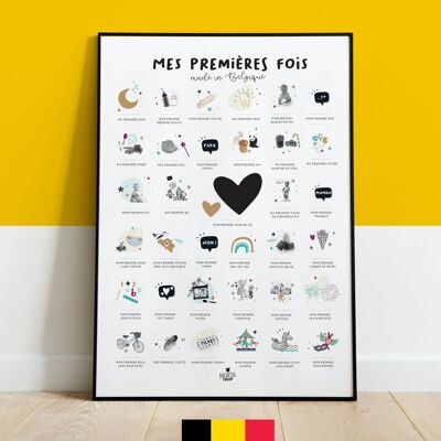 Affiche MES PREMIÈRES FOIS Made in BELGIQUE