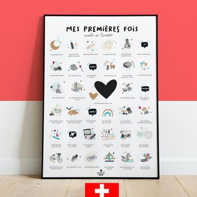 Cartel de MIS PRIMERAS VECES para estampar en SUIZA