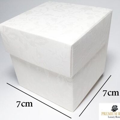25 Caja Regalo 7cm, Caja Blanca para cubos de 5/6cm