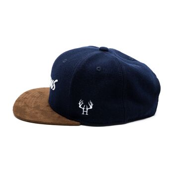 Casquette bavaroise Servus snapback feutre bleu foncé 3