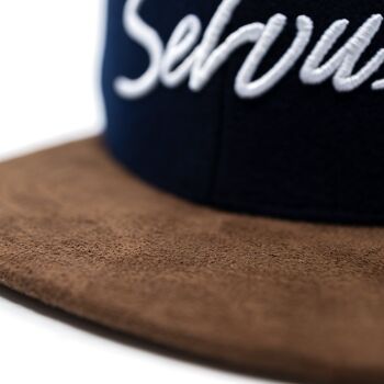 Casquette bavaroise Servus snapback feutre bleu foncé 8