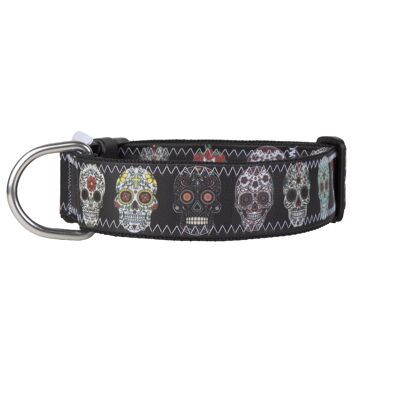 COLLAR PERRO CALAVERAS NEGRO