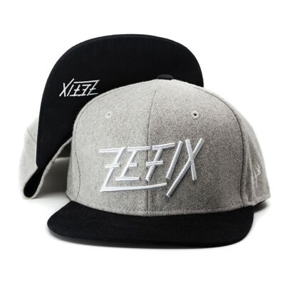 Bavarian Zefix snapback cap felt light grey
