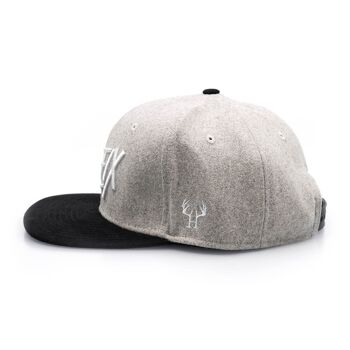 Casquette bavaroise Zefix snapback feutre gris clair 3