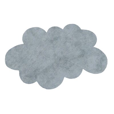 Tapis Grand nuage 140x200cm - Gris clair - Soie et coton