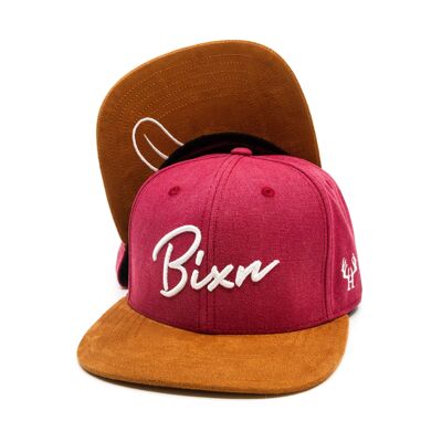 Bavarian Bixn Snapback Cap Canvas Wine Red