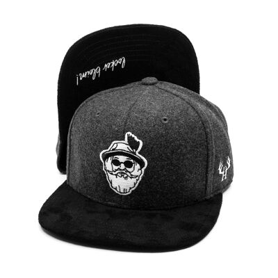 Bavarian Hipster Hias Snapback Cap Felt Black