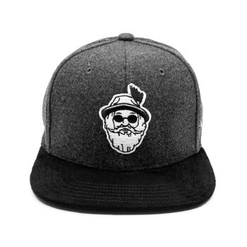 Bavarian Hipster Hias Casquette Snapback Feutre Noir 2