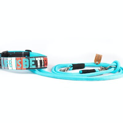 DOG COLLAR LIFE IS BETTER AT THE BEACH 2.0