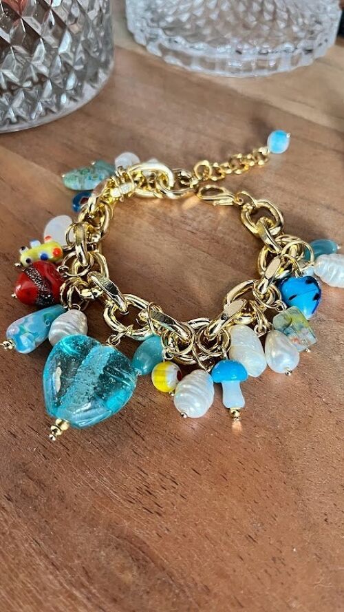 Murano glass charms bracelet - Venice