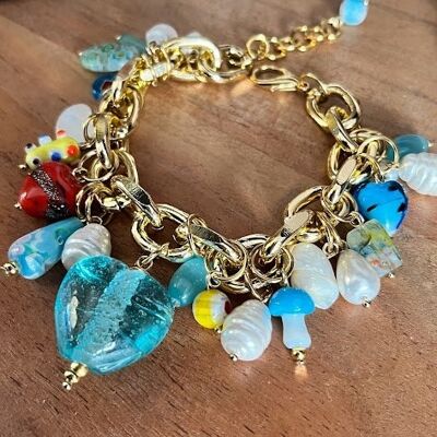 Murano glass charms bracelet - Venice