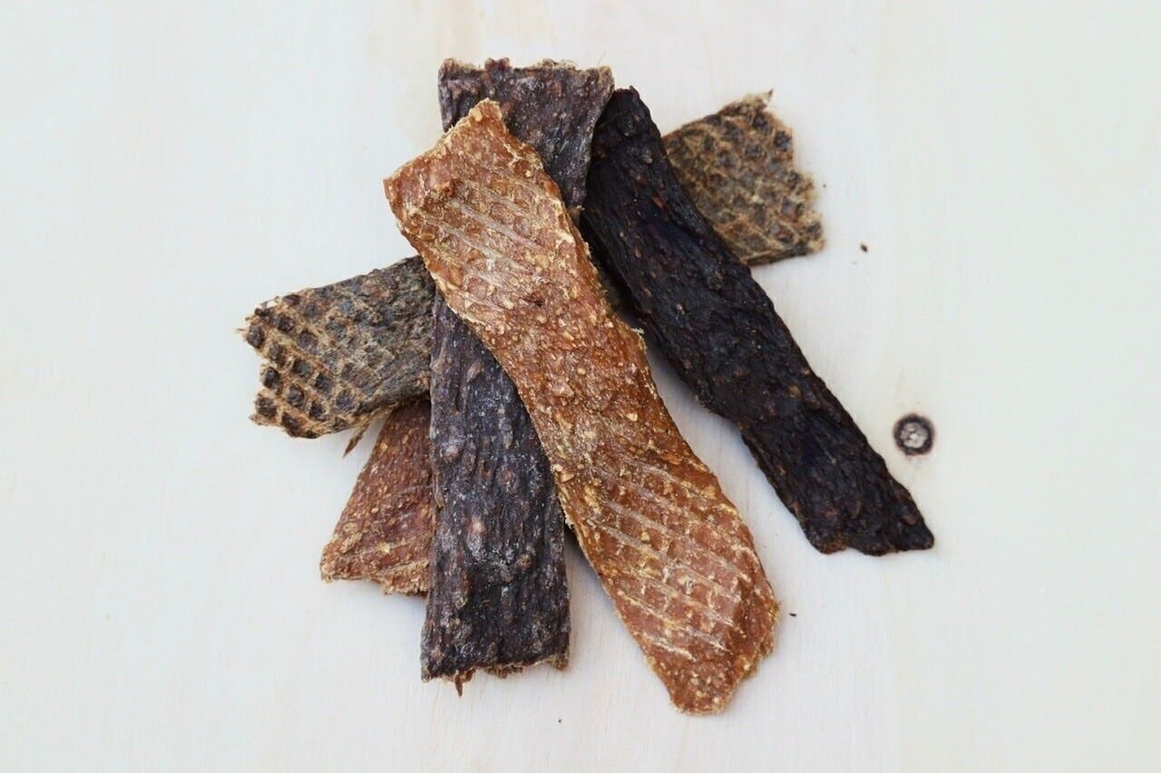 Strisce di carne per cani