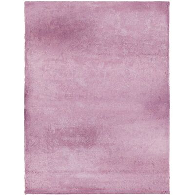 Tapis Rectangle 140x200cm - Rose - Soie et coton