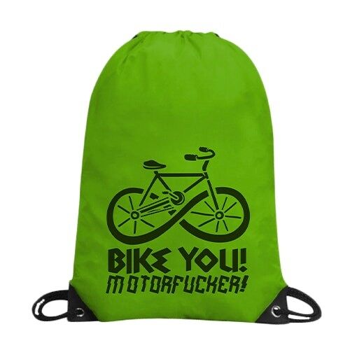 Bolsa Mochila poliéster con cordón BIKE YOU!  #boomlapop #unisex