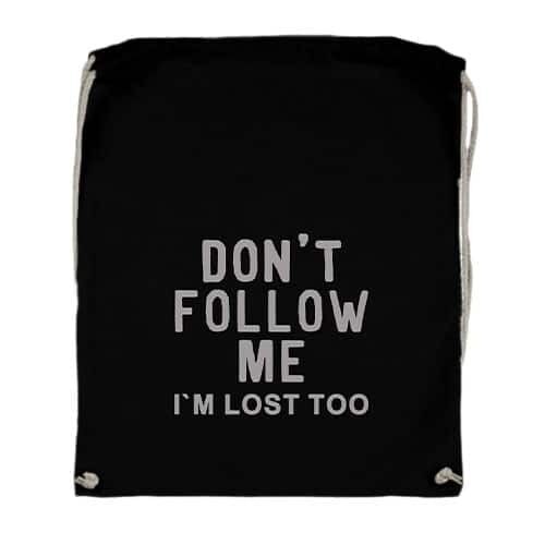 Bolsa Mochila Algodón con cordón #unisex DO NOT FOLLOW ME #boomlapop