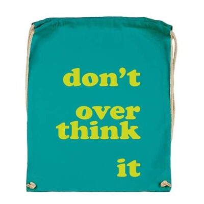 Bolsa Mochila algodón con cordón DO NOT OVERTHINK #boomlapop #unisex