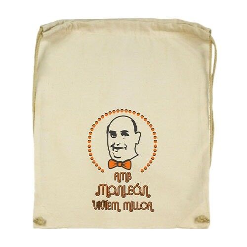 Borsa zaino in cotone con coulisse MONLEON #AborigenVLC #unisex