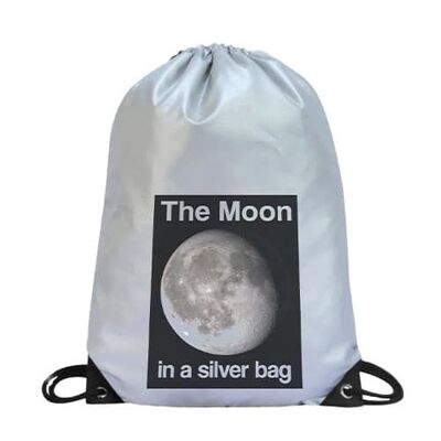 Polyester drawstring backpack bag MOON #unisex #boomlapop