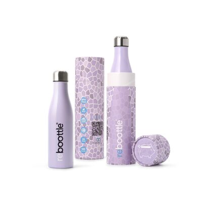 reboottle® THERMO LAVANDER - Bottiglia sostenibile per liquidi