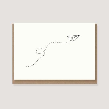Carte pliée avec enveloppe - "Paper Airplane" 1