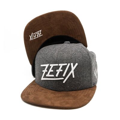 Bavarian Zefix Snapback Cap Flannel Dark Grey