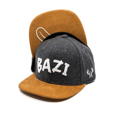 Bayerische Bazi Kinder Snapback Cap Filz Dunkelgrau