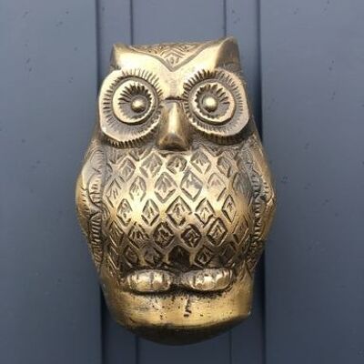 Battente per porta Baby Owl (ottone antico)