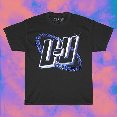 U=U T-Shirt -  Y2K Style graphic tee with chrome aesthetic logo, Undetectable = Untransmittable, HIV positive, AIDS Awareness, Lgbtq Pride tee
