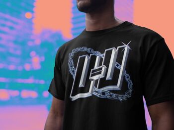 U = U T-Shirt - T-shirt graphique de style Y2K avec logo esthétique chromé, Indétectable = Intransmissible, VIH positif, Sensibilisation au SIDA, T-shirt Lgbtq Pride 4
