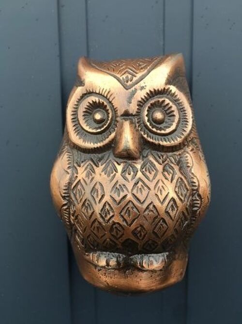 Baby Owl Door Knocker (Antique Copper)