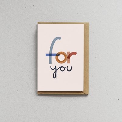 Card with envelope - For you