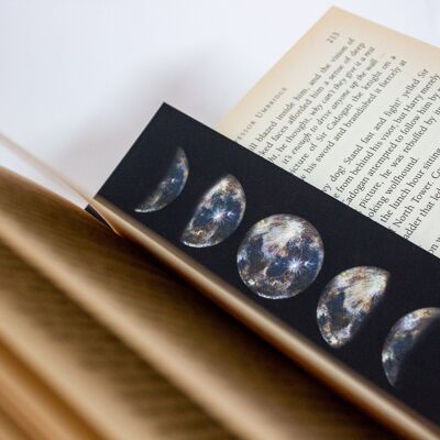 Bookmarks with phases of the moon | DIN A7 long (5.2 x 14.8 cm) | PEFC