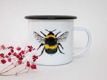 Mug émaillé bourdon avec bord noir | 300ml 4