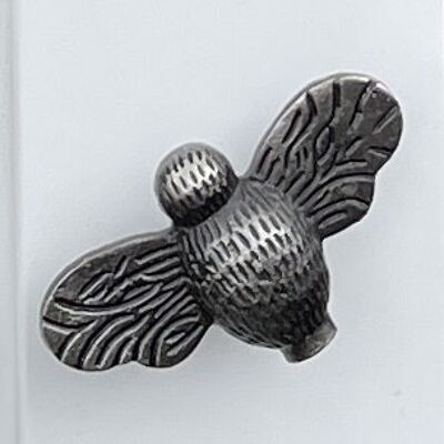 Lot de 10 boutons d'armoire/tiroir Bumble Bee (argent antique)