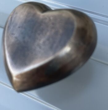 Lot de 10 boutons d'armoire/tiroir en forme de cœur (cuivre antique) 1