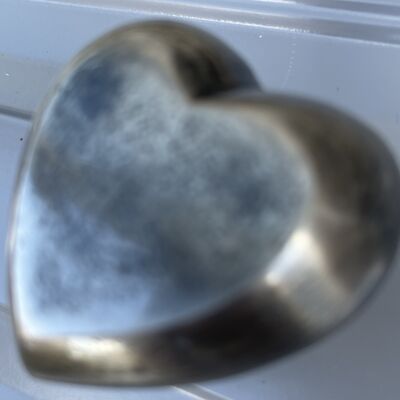 Boutons d'armoire/tiroir coeur (argent antique) paquet de 10