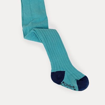 Collants côtelés antidérapants super doux pour bébé et tout-petit Aqua - 0-2 ans